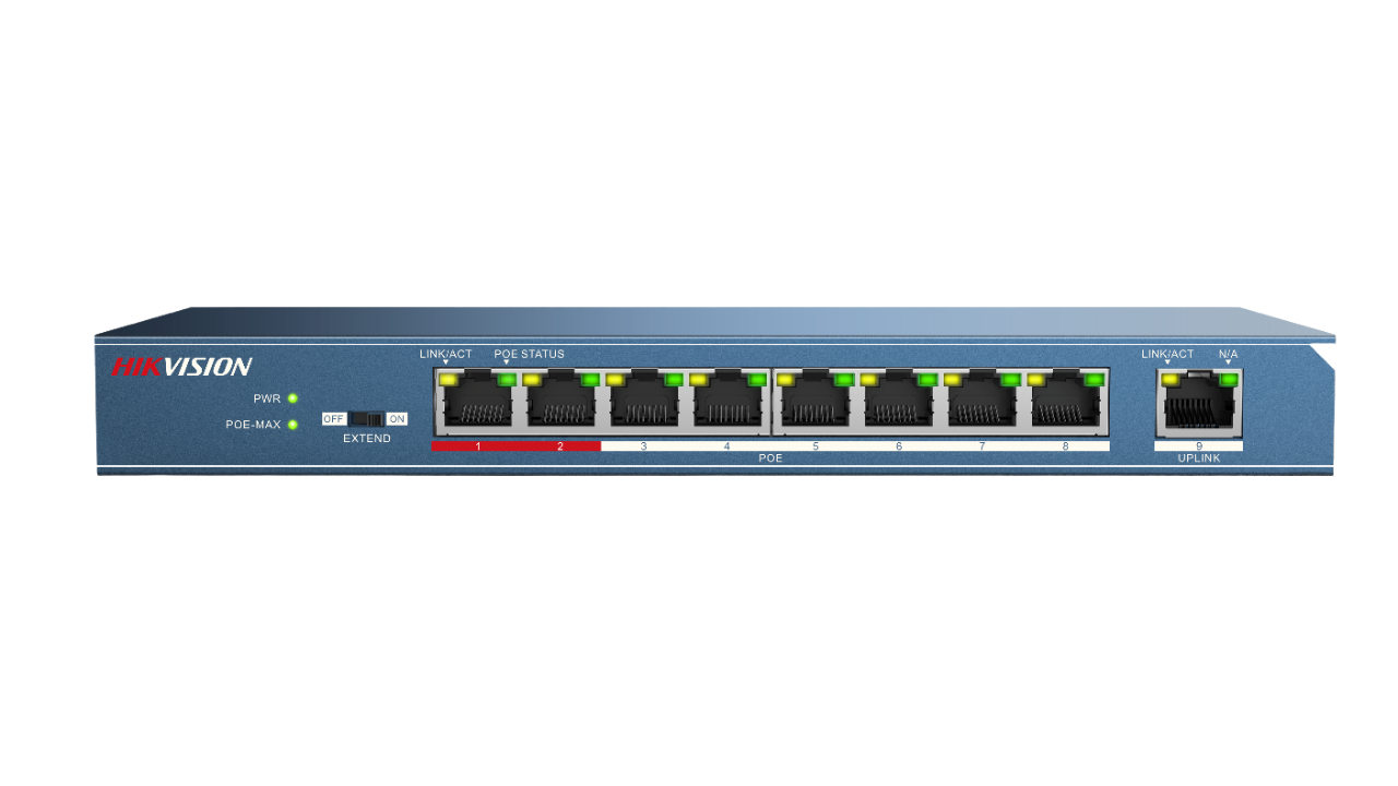Hikvision 8-Port 100 Mbps Unmanaged PoE Switch